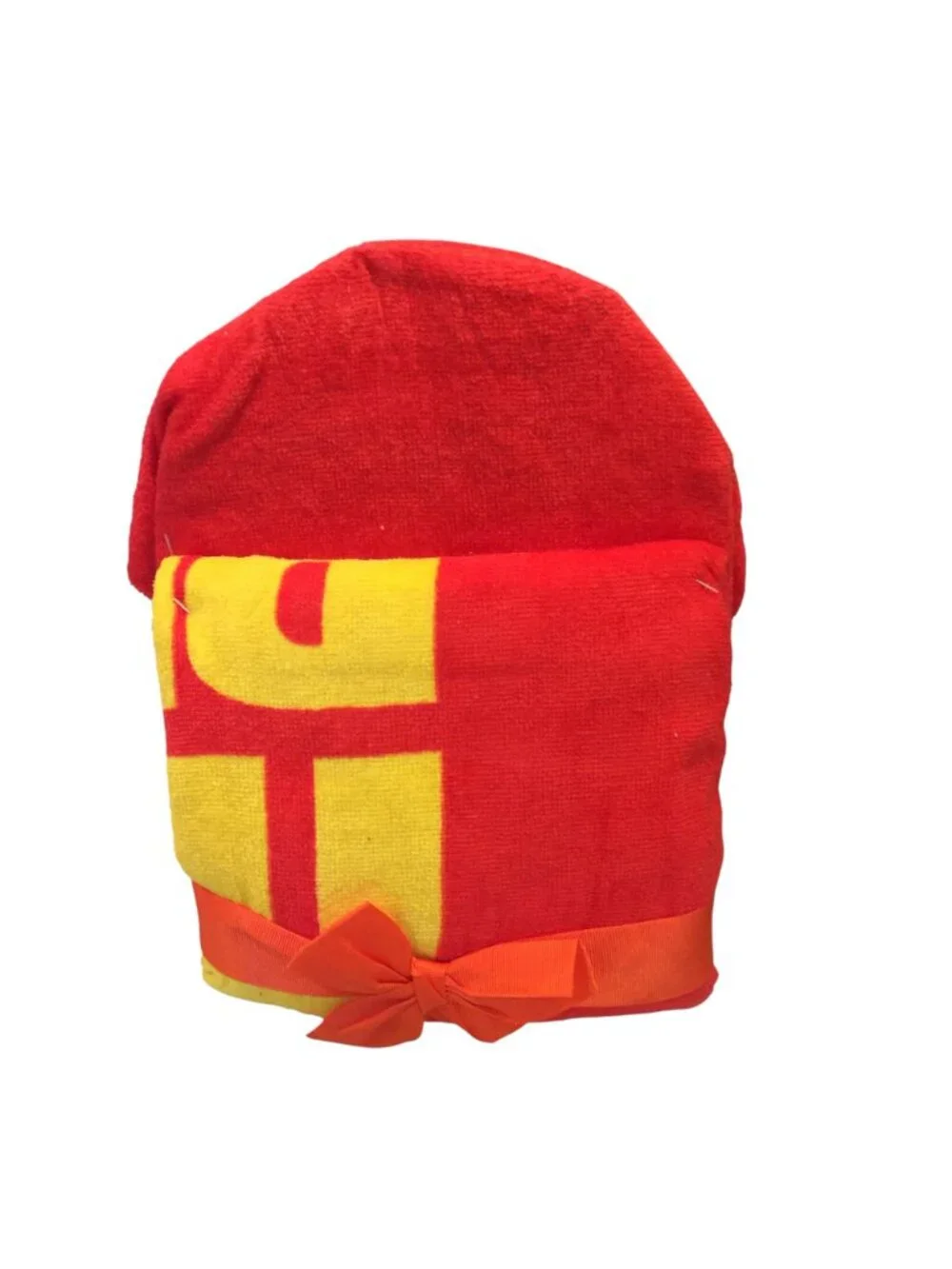 HULKAMANIA Child's Hooded Towel Wrap Red Gold 24